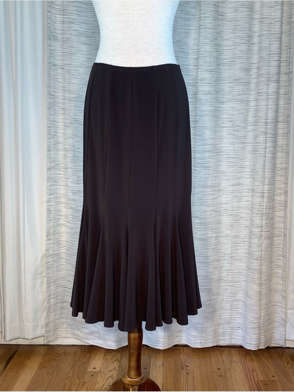 Joseph Ribkoff Dark Brown Maxi Skirt with Flared Hem - Picture 16 of 16